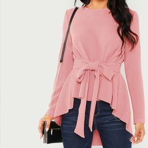 Peplum pink blouse